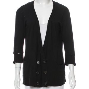 ADAM LIPPES KNIT DOUBLE-BREASTED CARDIGAN